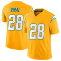My Store LA.Chargers #28 Kimani Vidal Player Gold Limited Vapor F.U.S.E. Home Game Stitched Jerseys