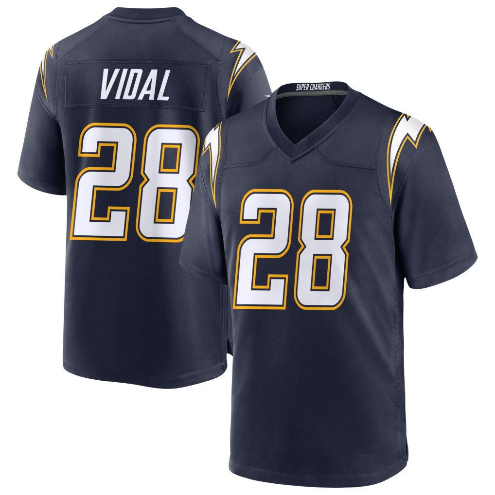My Store LA.Chargers #28 Kimani Vidal Player Navy Alternate Home Game Stitched Jerseys