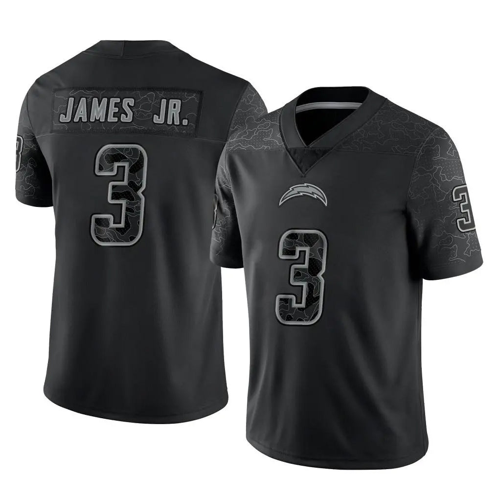 My Store LA.Chargers #3 Derwin James Jr. Player Black Limited Reflective Home Game Stitched Jerseys