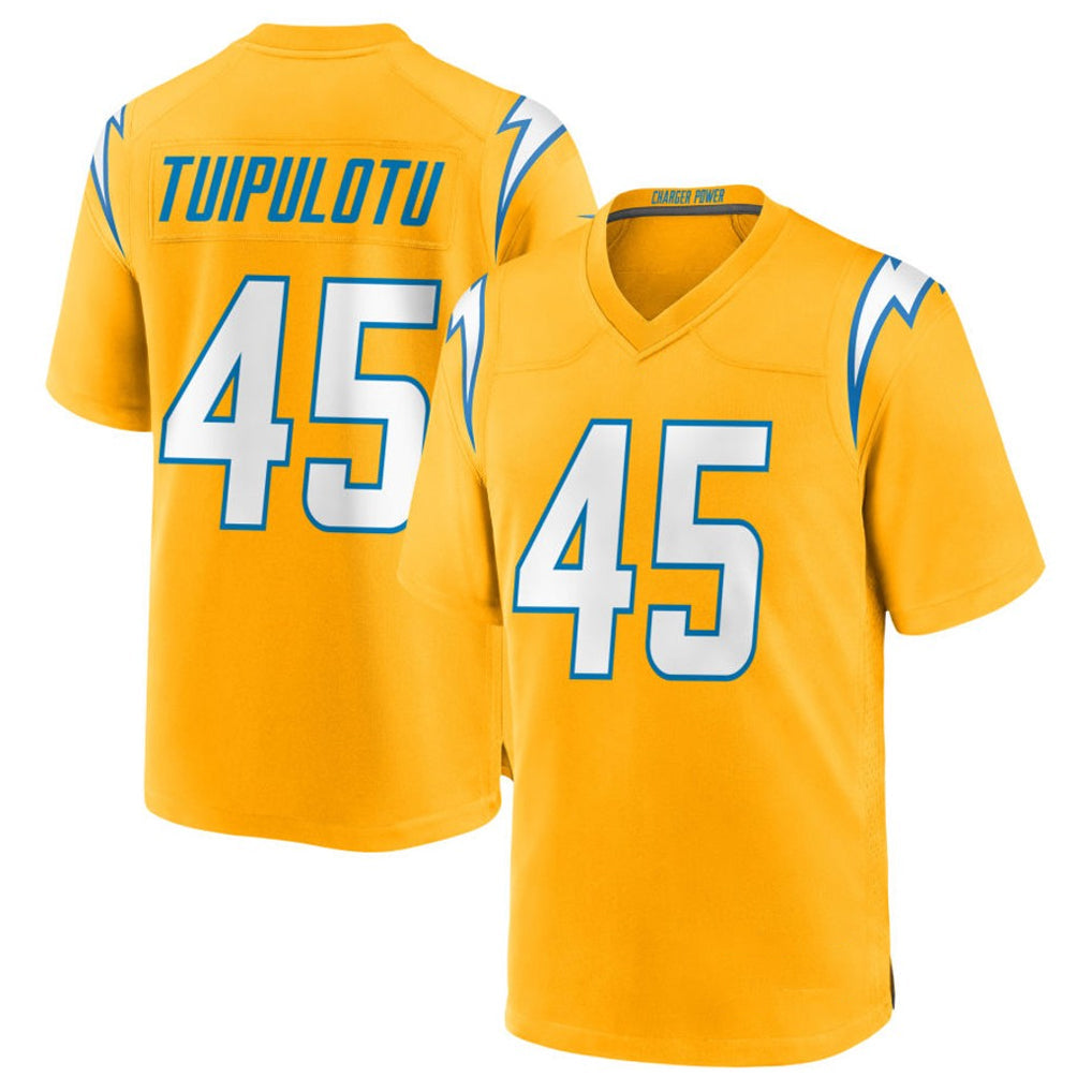 My Store LA.Chargers #45 Tuli Tuipulotu Player Gold Home Game Stitched Jerseys