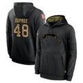 My Store LA.Chargers #48 Bud Dupree Player Black Salute to Service Hoodies Limited Game Stitched Jerseys