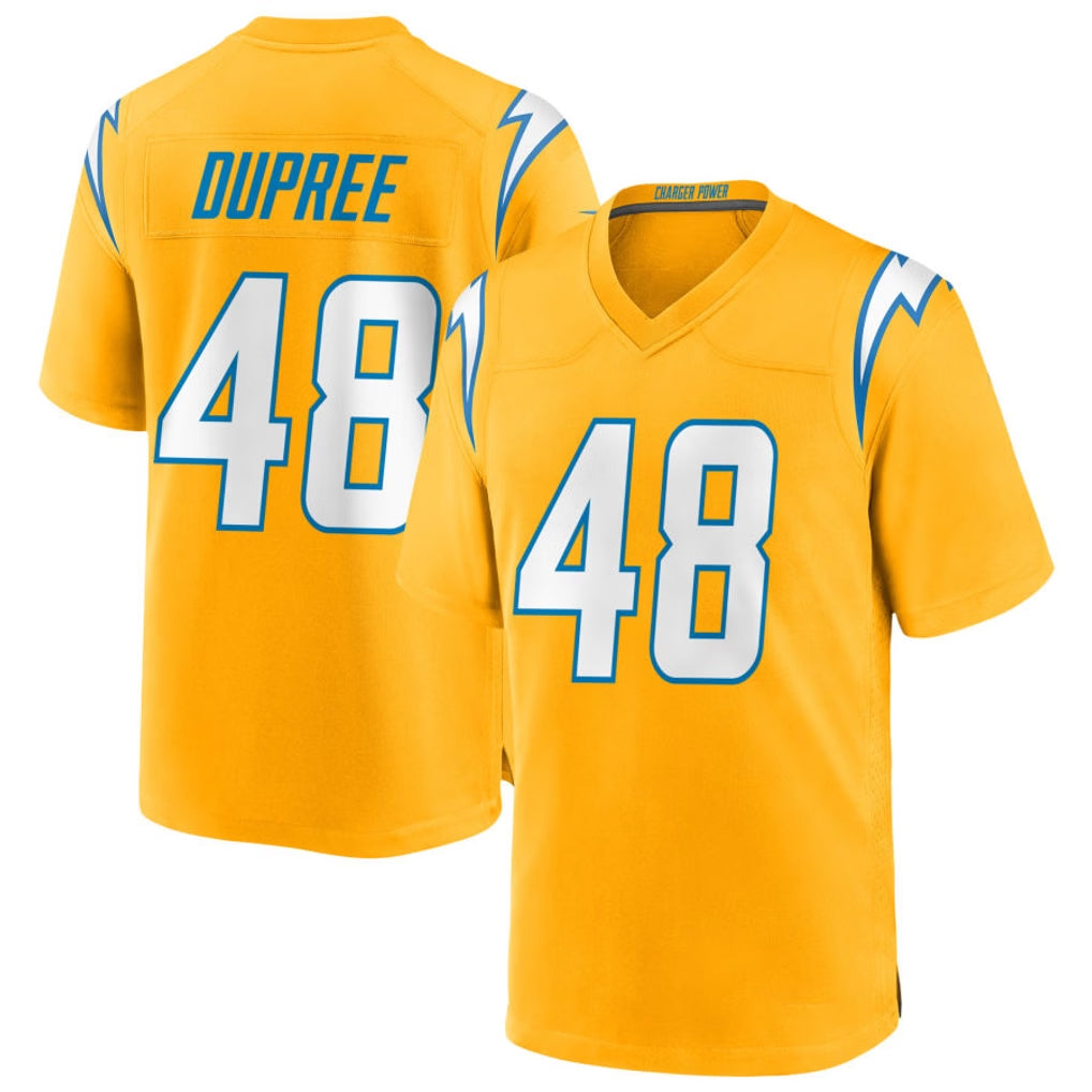 My Store LA.Chargers #48 Bud Dupree Player Gold Home Game Stitched Jerseys