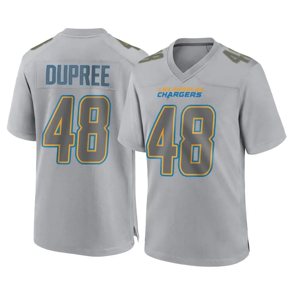My Store LA.Chargers #48 Bud Dupree Player Gray Atmosphere Fashion Home Game Stitched Jerseys