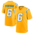 My Store LA.Chargers #6 Denzel Perryman Player Gold Home Game Stitched Jerseys