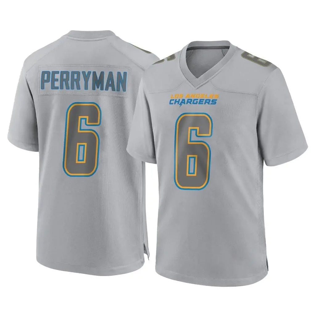 My Store LA.Chargers #6 Denzel Perryman Player Gray Atmosphere Fashion Home Game Stitched Jerseys