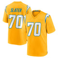 My Store LA.Chargers #70 Rashawn Slater Player Gold Home Game Stitched Jerseys