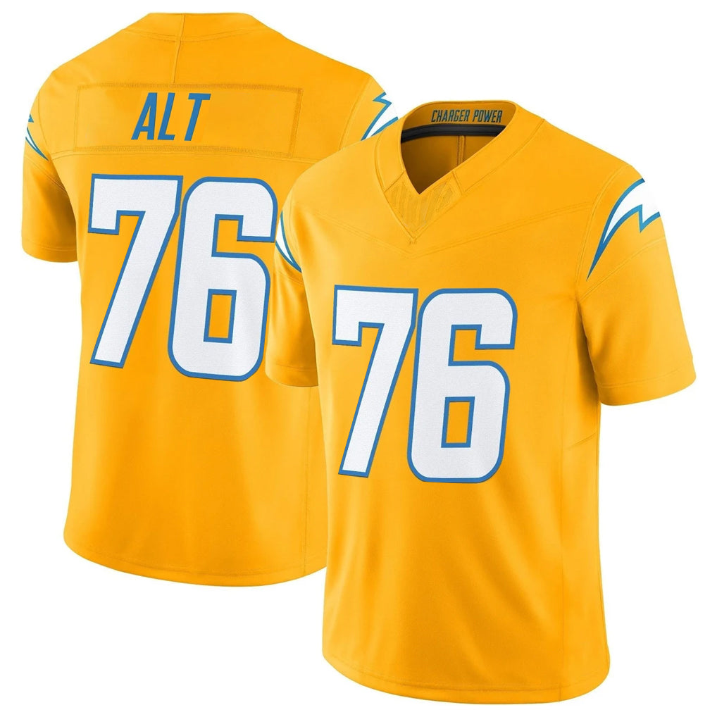 My Store LA.Chargers #76 Joe Alt Player Gold Limited Vapor F.U.S.E. Home Game Stitched Jerseys