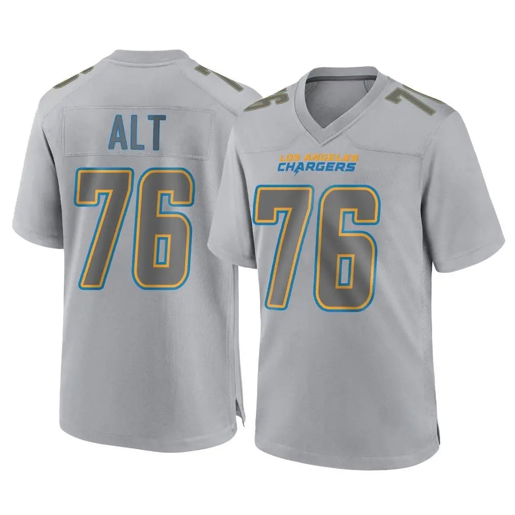 My Store LA.Chargers #76 Joe Alt Player Gray Atmosphere Fashion Home Game Stitched Jerseys