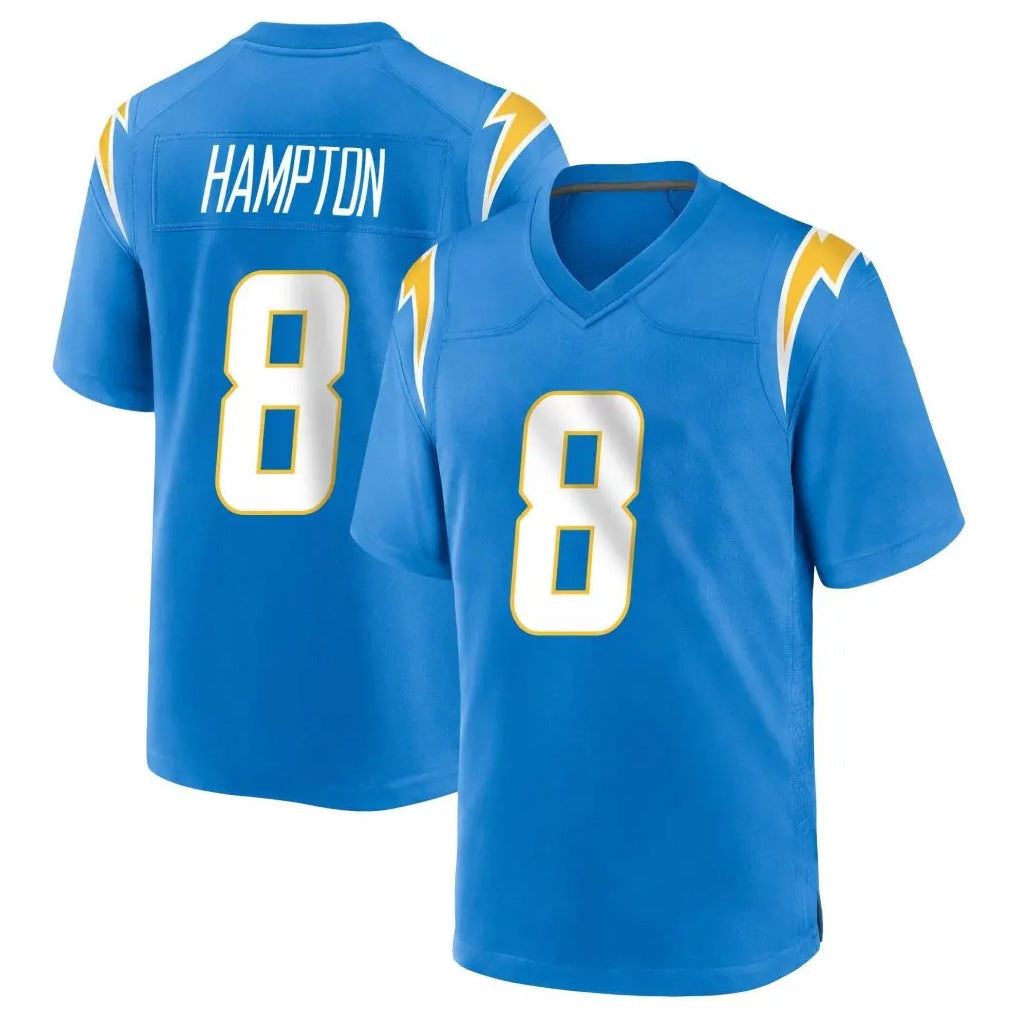 My Store LA.Chargers #8 Omarion Hampton Player Blue Home Game Stitched Jerseys