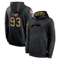 My Store LA.Chargers #93 Teair Tart Player Black Salute to Service Hoodies Limited Game Stitched Jerseys