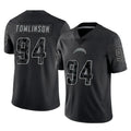 My Store LA.Chargers #94 Dalvin Tomlinson Player Black Limited Reflective Home Game Stitched Jerseys