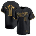 My Store LA.Dodgers #11 Roki Sasaki Player Black Gold Limited Home Stitched Jerseys