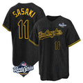 My Store LA.Dodgers #11 Roki Sasaki Player Black World Series Snake Skin City Game Home Stitched Jerseys