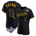 My Store LA.Dodgers #11 Roki Sasaki Player Black World Series Snake Skin City Limited Elite Home Stitched Jerseys