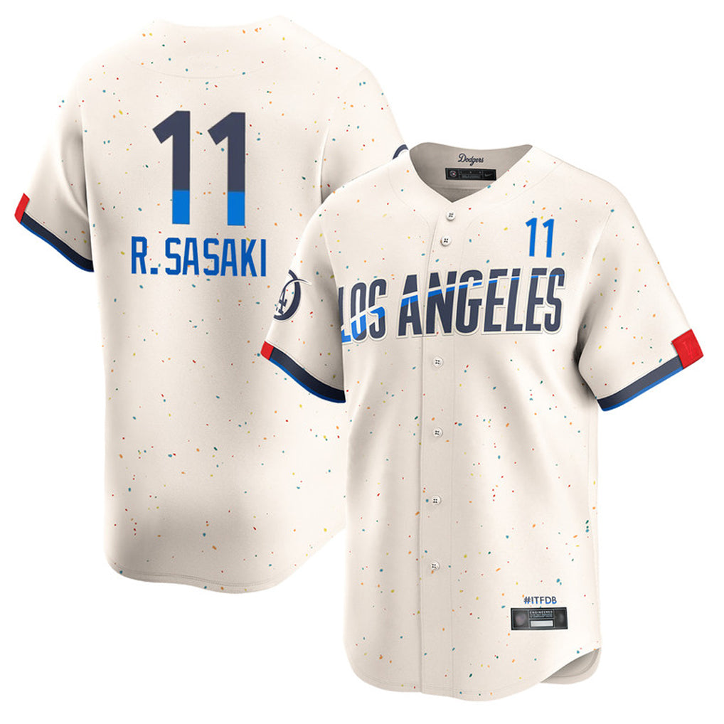 My Store LA.Dodgers #11 Roki Sasaki Player Cream City Connect Limited Home Stitched Jerseys