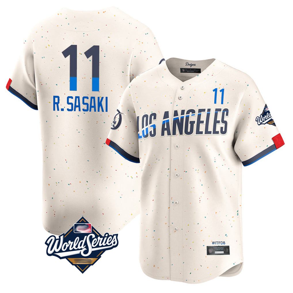 My Store LA.Dodgers #11 Roki Sasaki Player Cream World Series City Connect Limited Home Stitched Jerseys