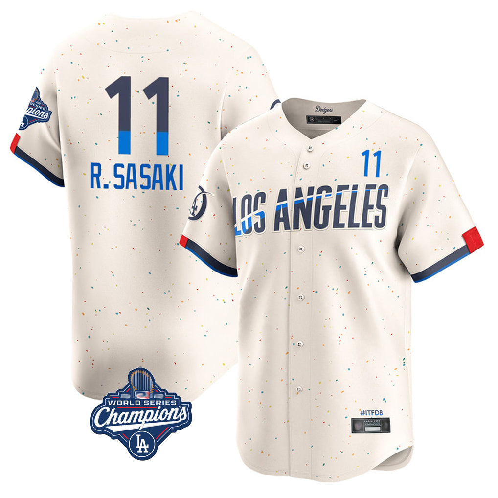 My Store LA.Dodgers #11 Roki Sasaki Player Cream World Series Meet City Connect Limited Home Stitched Jerseys