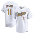 My Store LA.Dodgers #11 Roki Sasaki Player Gold Collection Limited Home Stitched Jerseys