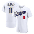 My Store LA.Dodgers #11 Roki Sasaki Player Gold White 2026 Collection Stadium Limited Elite Stitched Jerseys