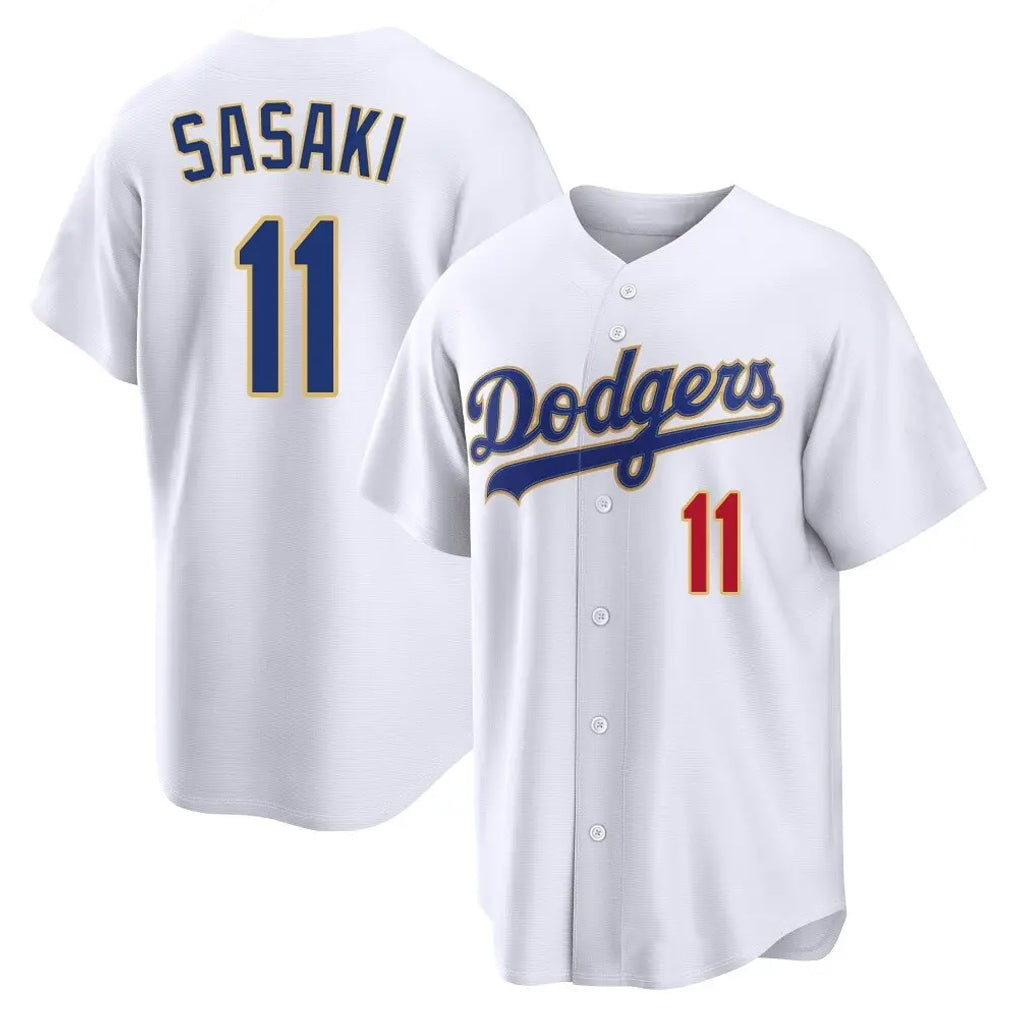 My Store LA.Dodgers #11 Roki Sasaki Player Gold White 2026 Collection Stadium Limited Stitched Jerseys