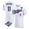 My Store LA.Dodgers #11 Roki Sasaki Player Gold White World Series 2026 Collection Stadium Limited Elite Stitched Jerseys