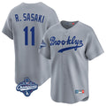 My Store LA.Dodgers #11 Roki Sasaki Player Gray World Series Meet Game Limited Home Stitched Jerseys