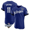 My Store LA.Dodgers #11 Roki Sasaki Player Royal World Series City Connect Elite Home Stitched Jerseys