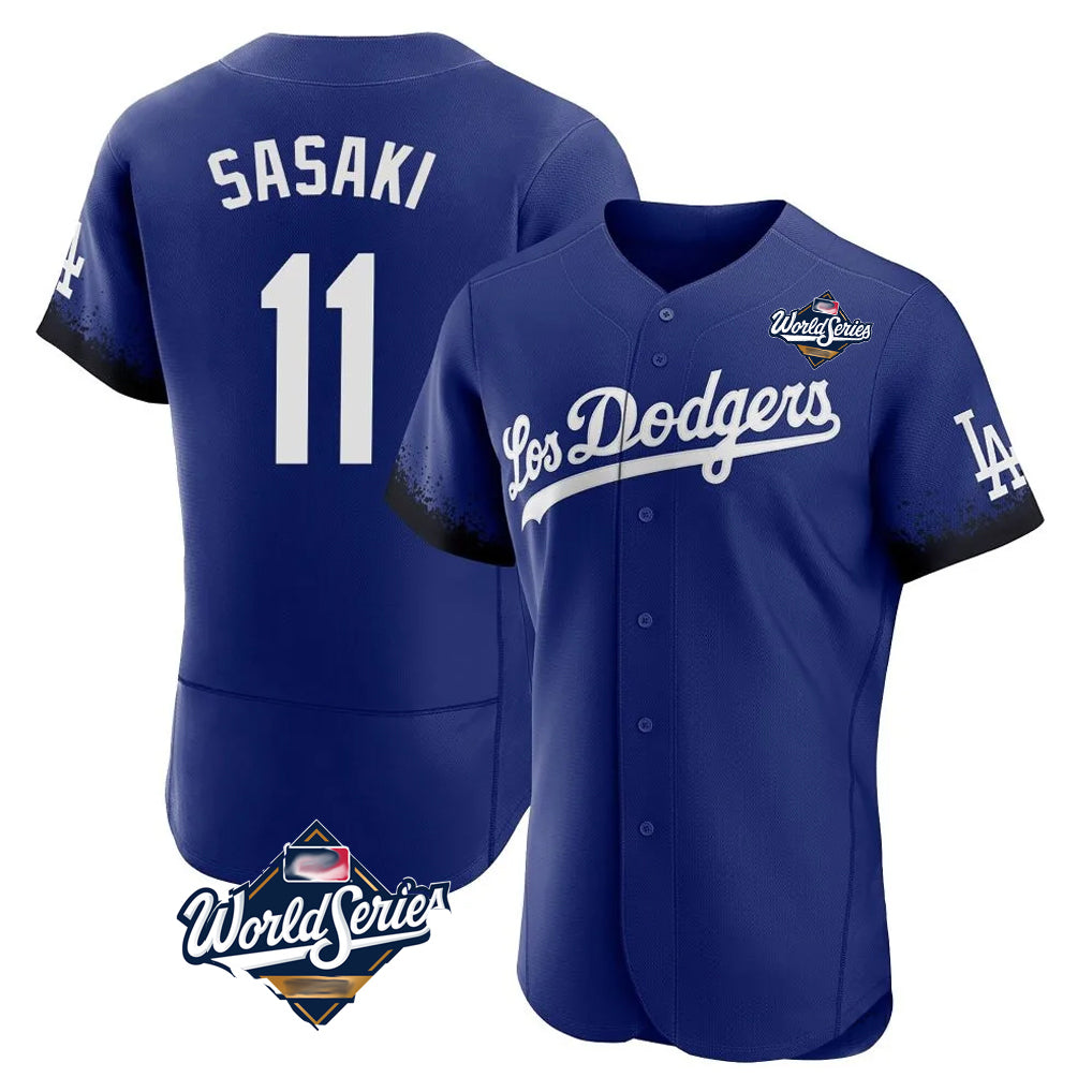 My Store LA.Dodgers #11 Roki Sasaki Player Royal World Series City Connect Elite Home Stitched Jerseys