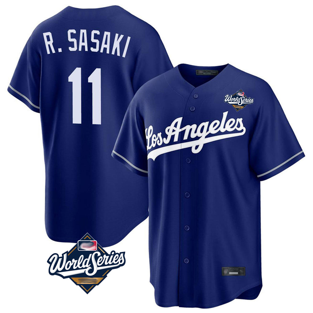My Store LA.Dodgers #11 Roki Sasaki Player Royal World Series Game Stitched Jerseys