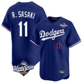 My Store LA.Dodgers #11 Roki Sasaki Player Royal World Series Limited Home Stitched Jerseys