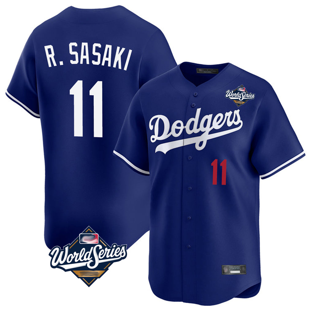 My Store LA.Dodgers #11 Roki Sasaki Player Royal World Series Limited Home Stitched Jerseys