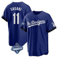 My Store LA.Dodgers #11 Roki Sasaki Player Royal World Series Meet City Connect Home Game Stitched Jerseys