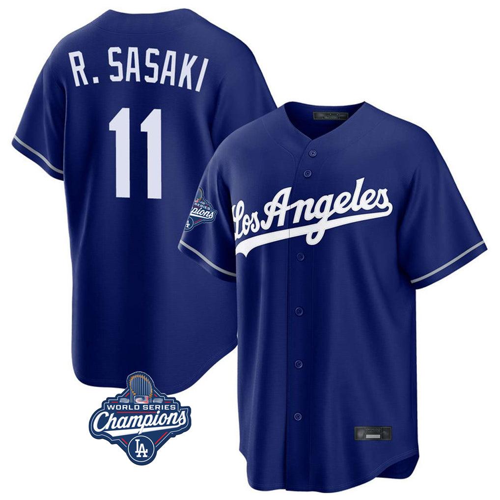 My Store LA.Dodgers #11 Roki Sasaki Player Royal World Series Meet Game Stitched Jerseys