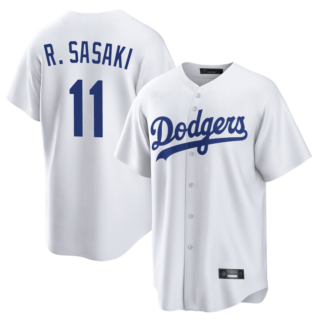 My Store LA.Dodgers #11 Roki Sasaki Player White Game Home Stitched Jerseys