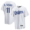 My Store LA.Dodgers #11 Roki Sasaki Player White Game Home Stitched Jerseys