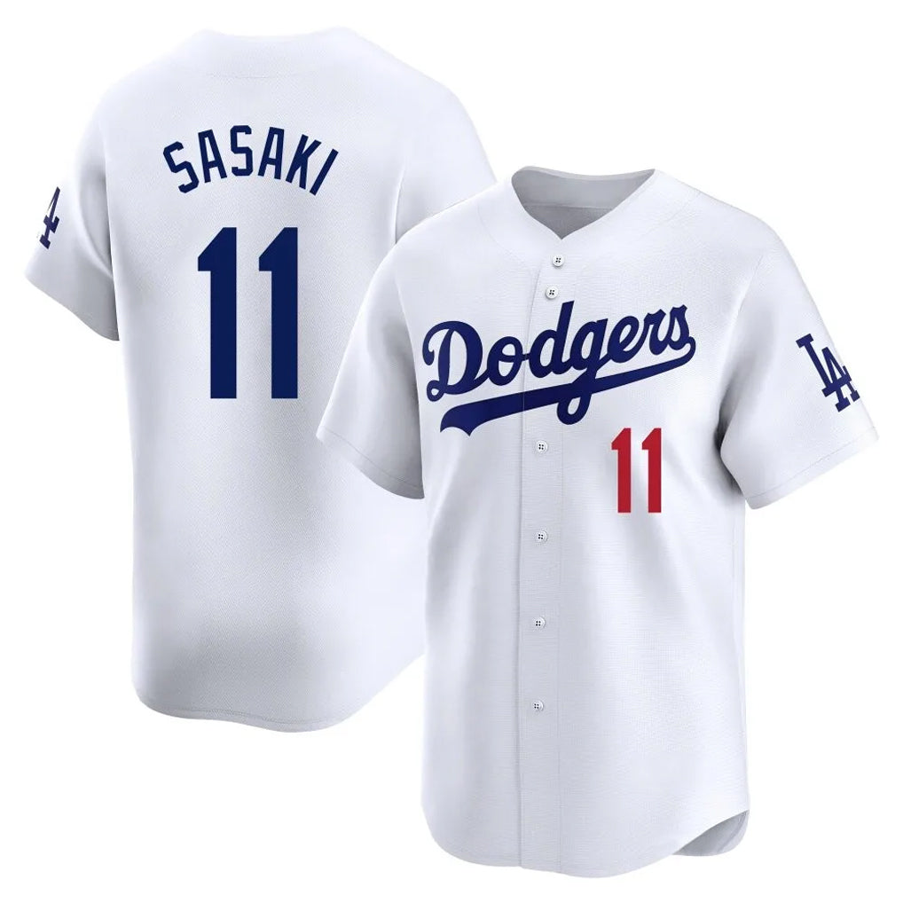 My Store LA.Dodgers #11 Roki Sasaki Player White Limited Home Stitched Jerseys