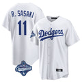 My Store LA.Dodgers #11 Roki Sasaki Player White World Series Meet Game Home Stitched Jerseys