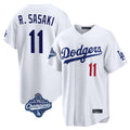 My Store LA.Dodgers #11 Roki Sasaki Player White World Series Meet Home Game Stitched Jerseys