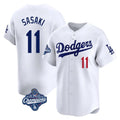 My Store LA.Dodgers #11 Roki Sasaki Player White World Series Meet Limited Home Stitched Jerseys