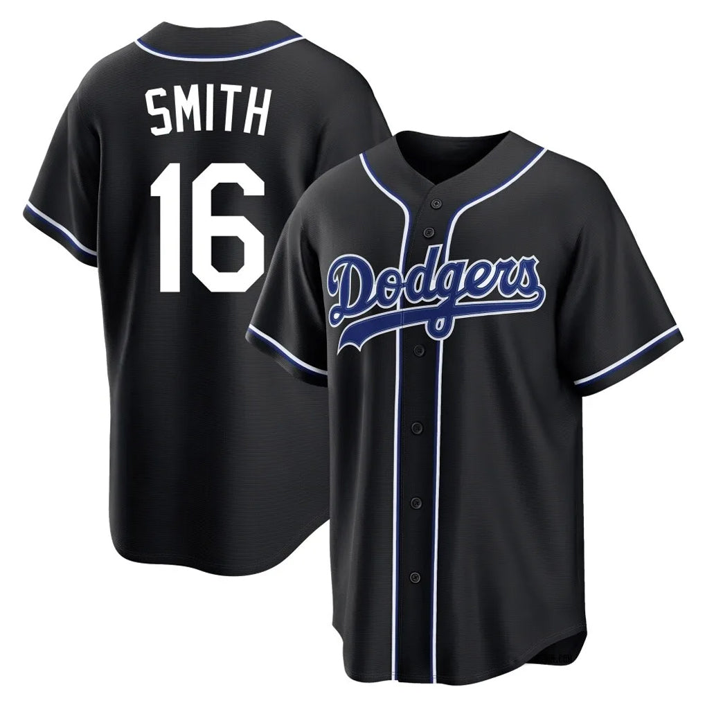 My Store LA.Dodgers #16 Will Smith Player Black Carbon Limited Home Stitched Jerseys