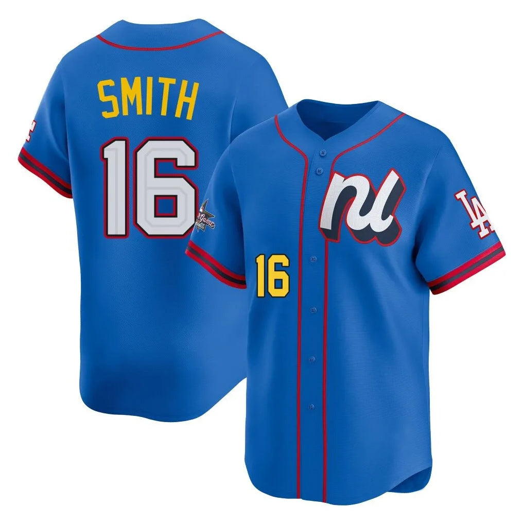 My Store LA.Dodgers #16 Will Smith Player Blue All-Star Limited Home Stitched Jerseys