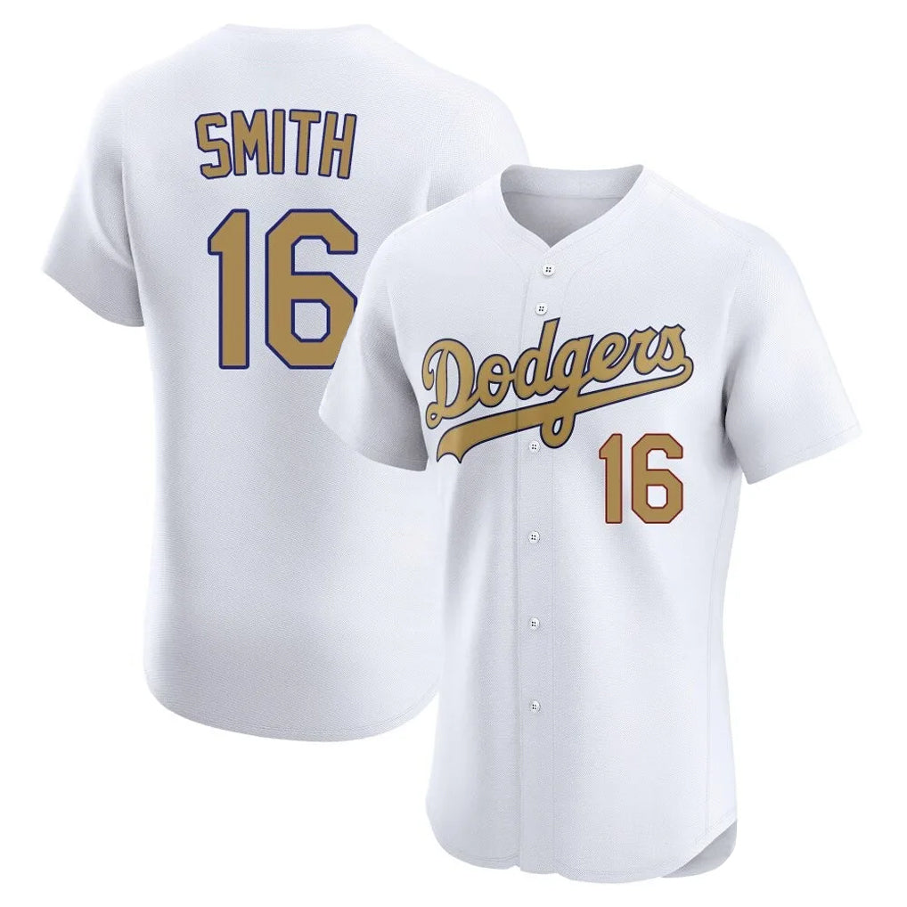 My Store LA.Dodgers #16 Will Smith Player Gold Limited Elite Home Stitched Jerseys