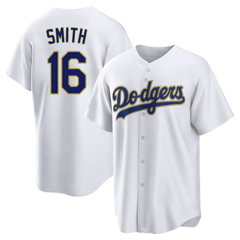 My Store LA.Dodgers #16 Will Smith Player Gold White 2026 Collection Stadium Game Stitched Jerseys