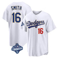 My Store LA.Dodgers #16 Will Smith Player Gold White World Series Meet 2026 Collection Stadium Limited Stitched Jerseys