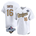 My Store LA.Dodgers #16 Will Smith Player Gold World Series Collection Limited Home Stitched Jerseys