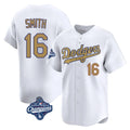 My Store LA.Dodgers #16 Will Smith Player Gold World Series Meet Collection Limited Home Stitched Jerseys