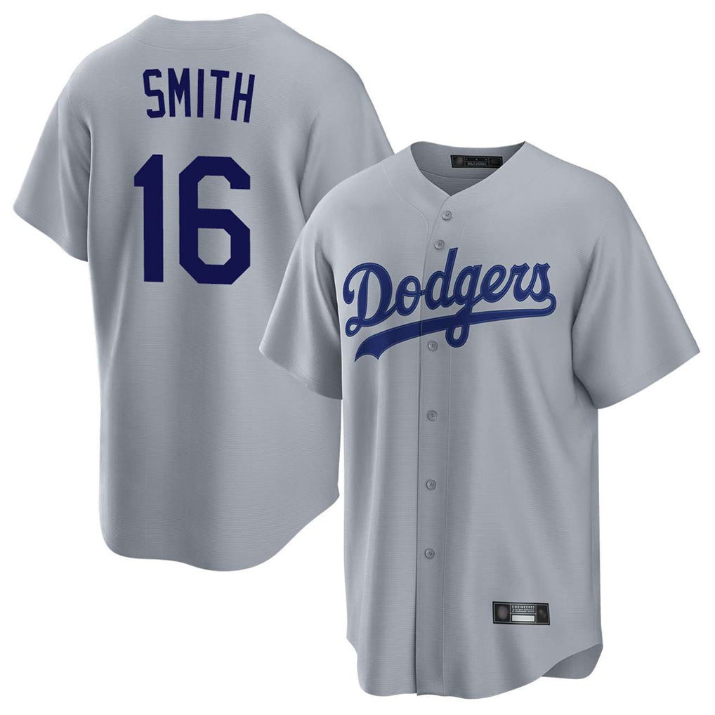 My Store LA.Dodgers #16 Will Smith Player Gray Game Stitched Jerseys