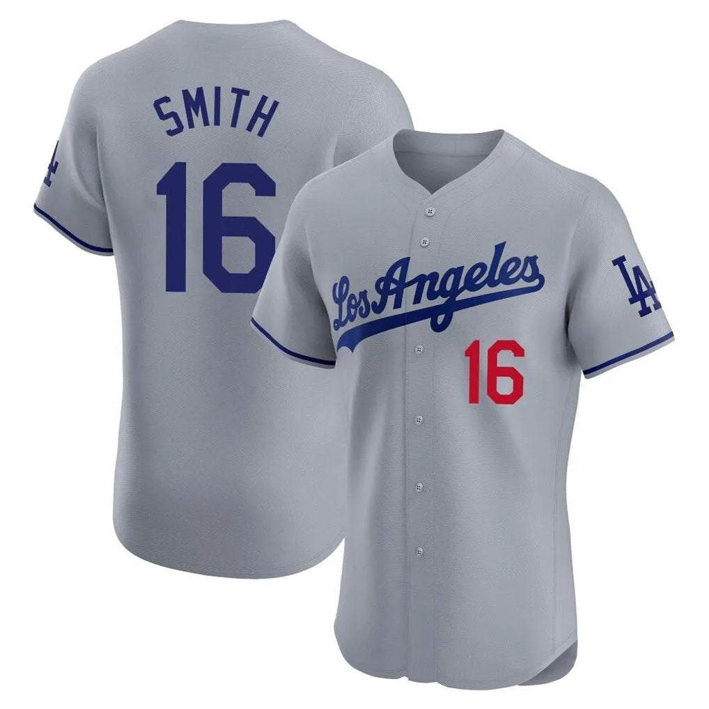 My Store LA.Dodgers #16 Will Smith Player Gray Limited Elite Home Stitched Jerseys