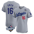 My Store LA.Dodgers #16 Will Smith Player Gray World Series Limited Elite Home Stitched Jerseys