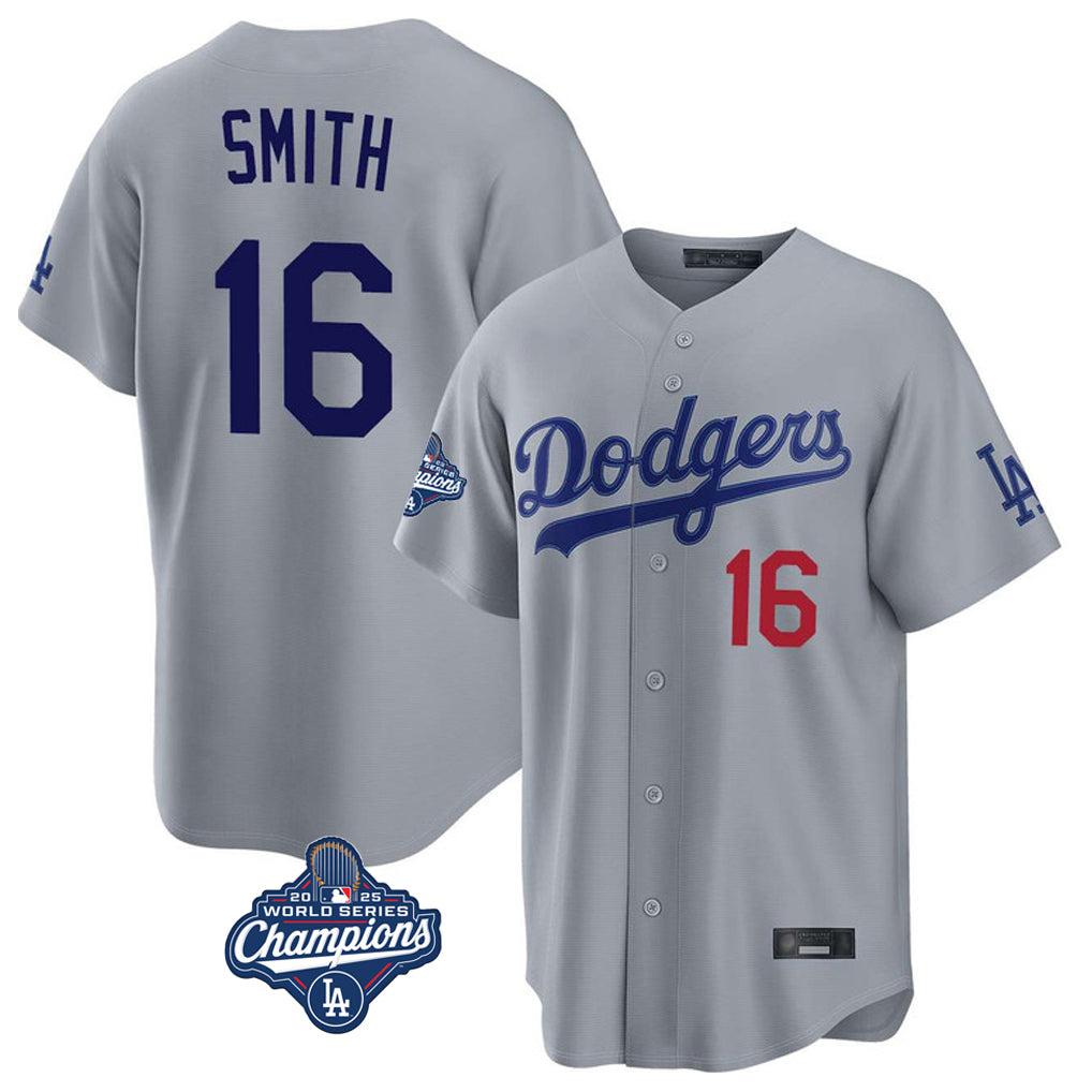My Store LA.Dodgers #16 Will Smith Player Gray World Series Meet Game Home Stitched Jerseys